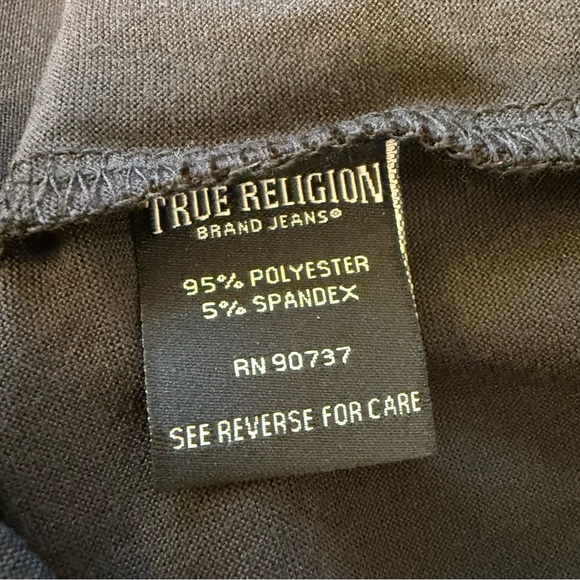 True Religion Brushed Jersey Logo Long Sleeve Top Medium New - Picture 8 of 9